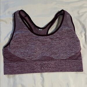 PINK Victoria's Secret Maroon Heathered Sports Bra